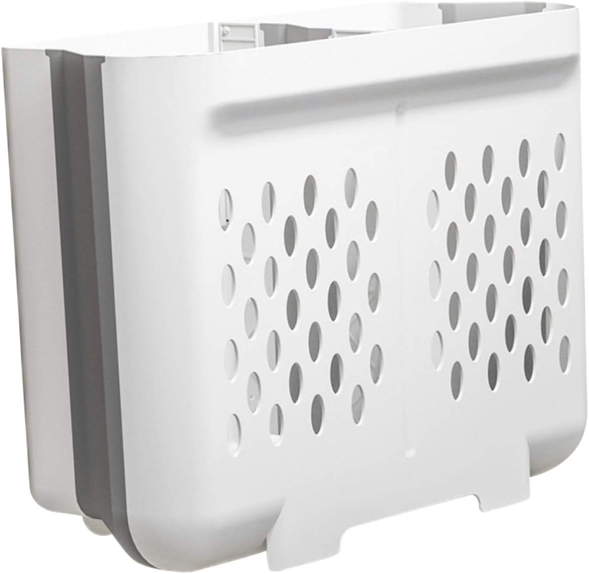 Wall Mount Foldable Laundry Basket Double Compartment Large Capacity Laundry Hamper with PP Tpe Material for Bathroom Bedroom Storage and Organization