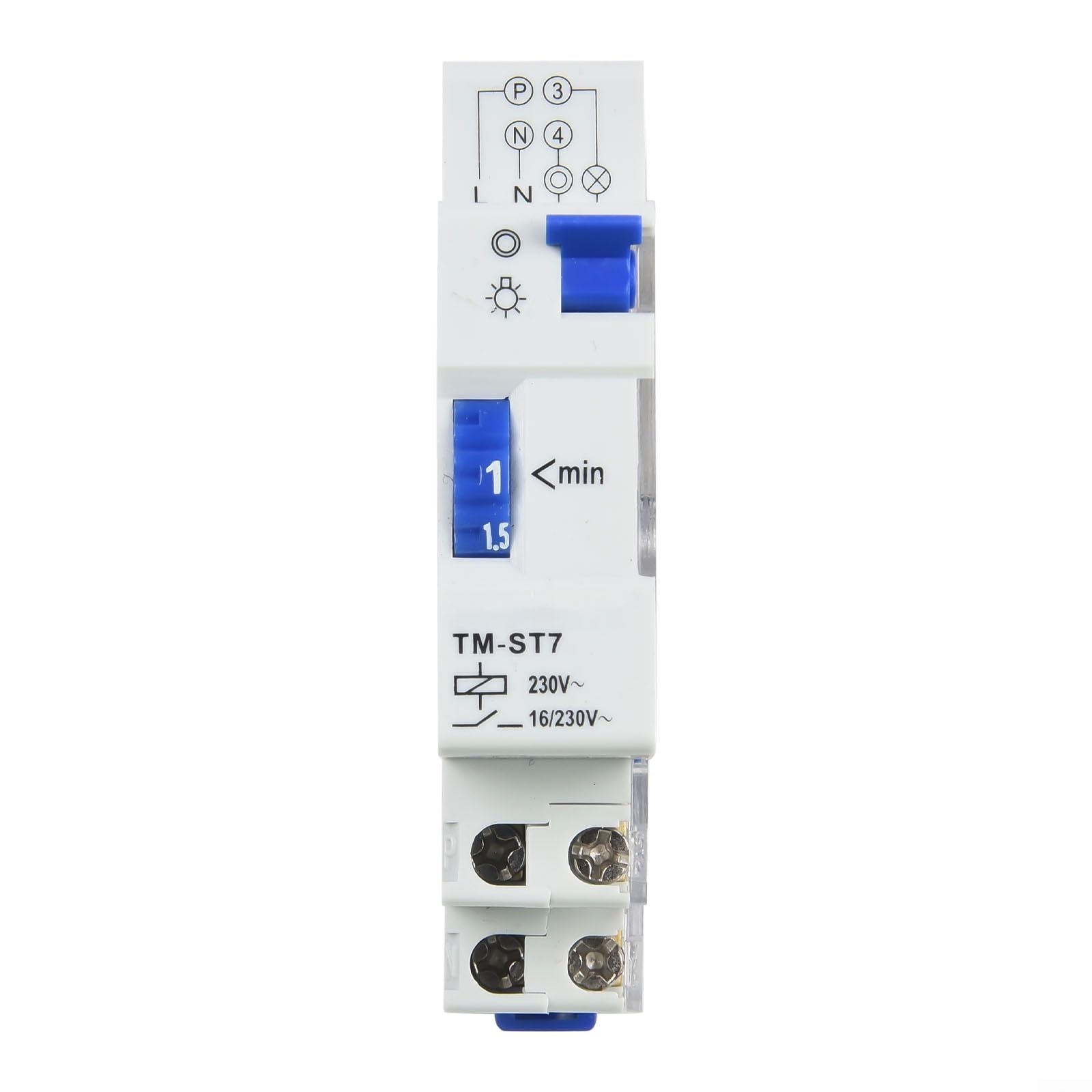 TM-ST7 - Timer per luci da scala 230 V, 1-7 minuti, da 1 a 7 minuti