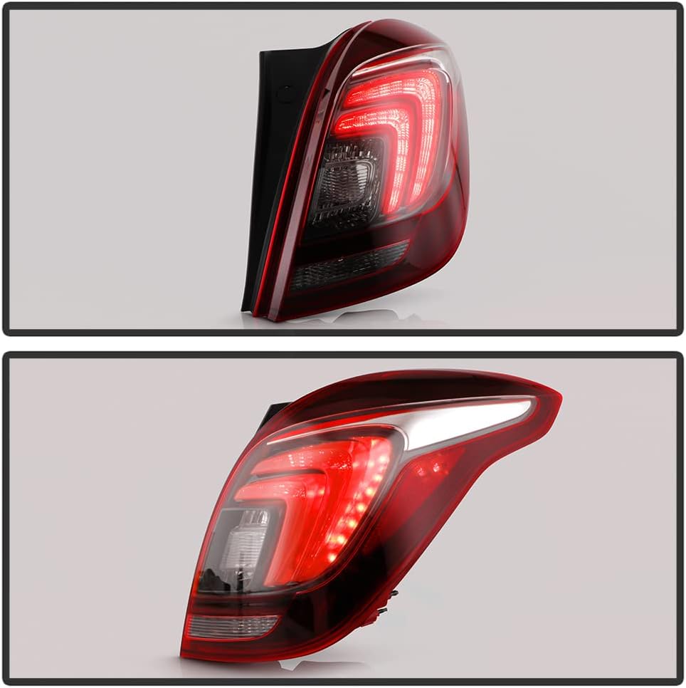ACANII - For 2017-2022 Buick Encore Red Clear Factory Style LED Tail Light Brake Lamp Replacement Right Passenger Side