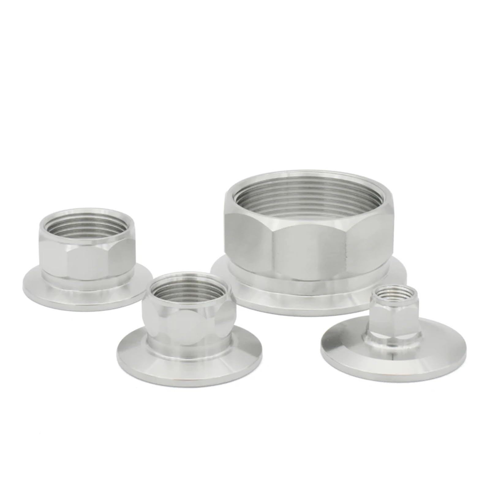 Złączki rurowe sześciokątne 1/4"-11/2" ze stali nierdzewnej 316 DN8-DN50 BSPT z gwintem wewnętrznym, 50,5, z trzema zaciskami(11I2inch DN40 TC64)