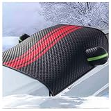 Auto Windschutzscheibenabdeckung für Nio ET9 2025-2026, Faltbarer Scheibenschutz Gegen Frost Schnee EIS & UV, Ganzjahres Abdeckung,B/Black-red