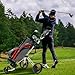 XDriveMax GC27 3 Wheel Golf Push Cart, Golf Trolley Folding Lightweight Golf Bag Pull Cart Caddy Cart for Golf Clubs and Golf Bag with Cup Holder Scorecard Holder/Storage Compartment (White)