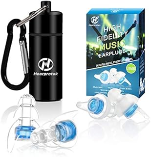 High Fidelity Concert Ear Plugs, Hearprotek Noise Reduction Music Earplugs-Hearing Protection for Musicians