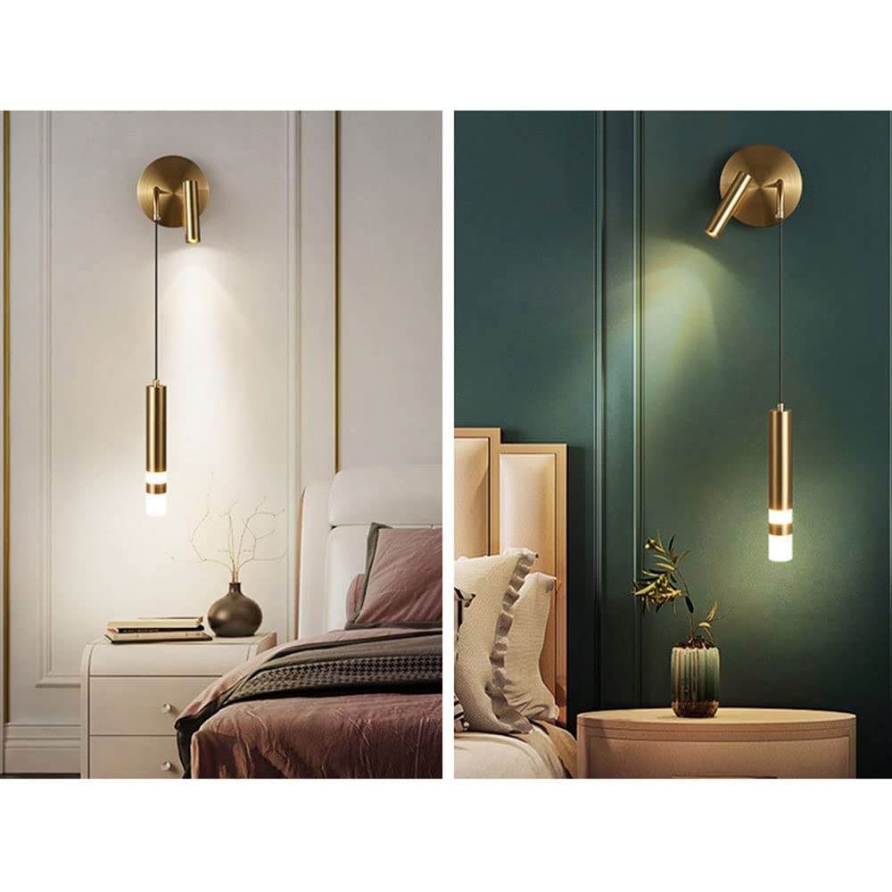 Lampada Da Comodino Lampada Da Parete Moderna E Minimalista Camera Da Letto Soggiorno Sfondo Lampada Da Parete Faretto Lampada Da Lettura Creativa Nordica (Light source : Warm light)