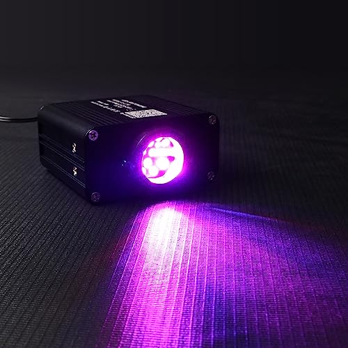 Image of AZIMOM Small Size 16W Twinkle& Sound Activated Fiber Optic Light Source RGBW Light Box Engine Diver APP /Remote Control Music Sensor Mode for Car Home Star Ceiling Light Effect Decoration