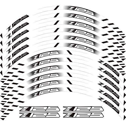 12 X Thick Edge Outer Rim Sticker Stripe Wheel Decals FIT All Kawasaki Z125
