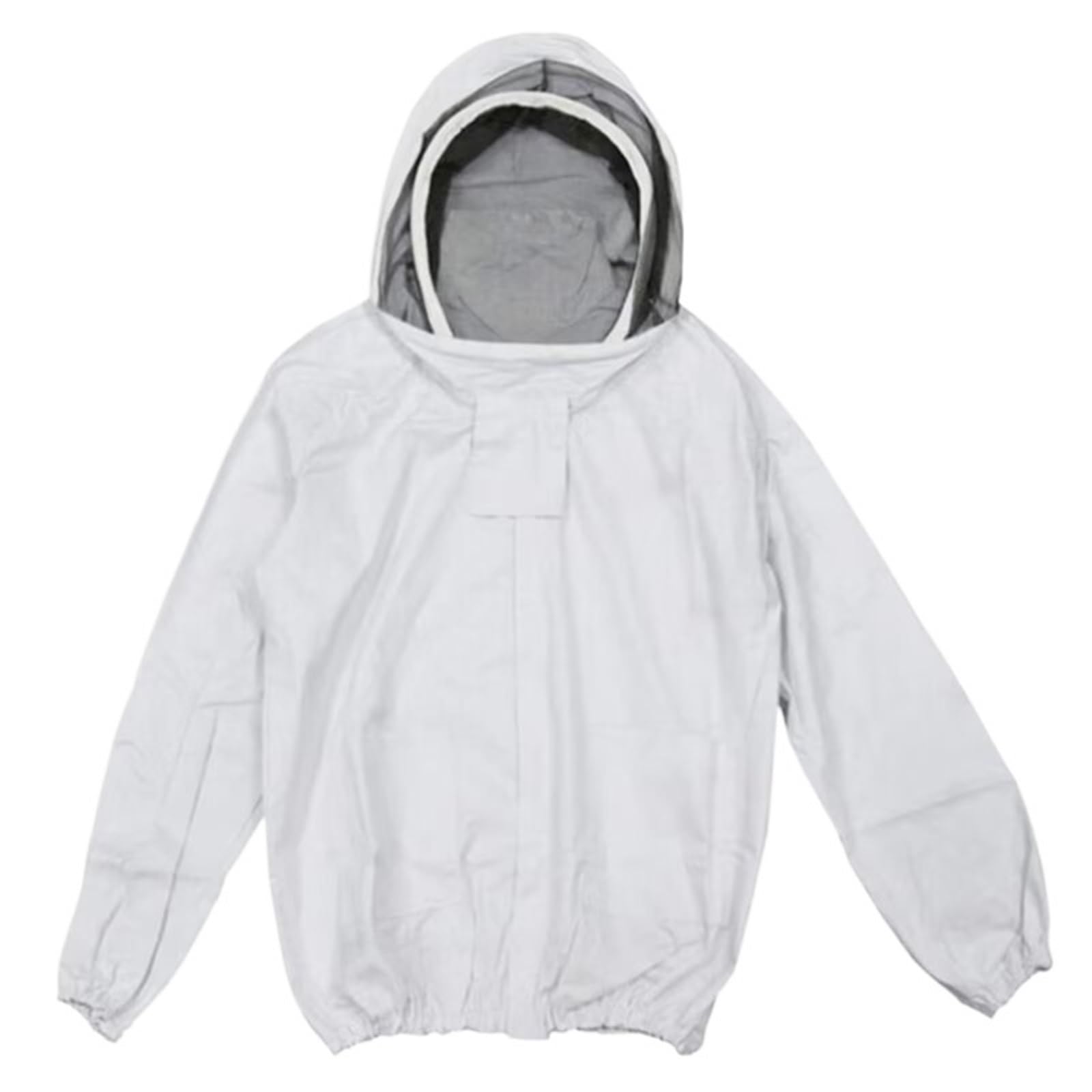 Chaqueta de apicultura, equipo profesional de apicultor, traje de apicultor, chaquetas de trabajo de campo for patio, interior y exterior, granja(White)