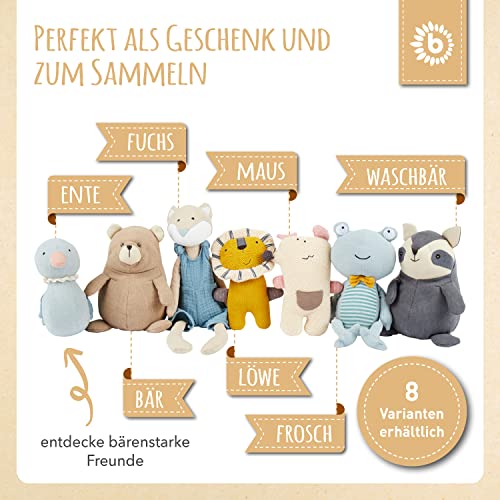 Bieco Kuscheltier Bär | 18 cm | Teddy Bär aus Leinenstoff | Baby Kuscheltier Mädchen & Junge | Leinen Kuscheltier Baby… – Bild 7