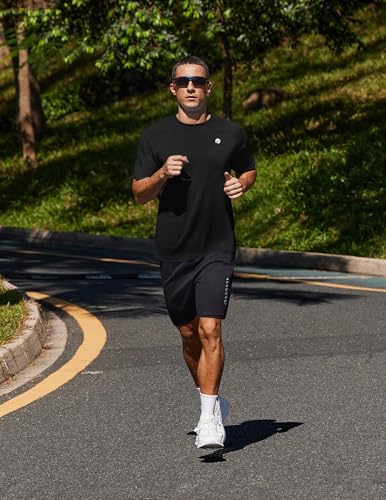 Image of PINSPARK Workout Shirts for Men UPF 50+ Quick Dry Athletic Gym Tee Shirts Mens Short Sleeve Running Cooling Swimming T-Shirt