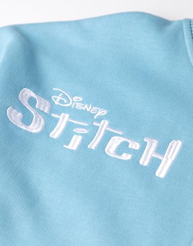 Disney Lilo and Stitch Girls Blue Bomber Jacket | Streetwear Varsity Jacket with Stitch Graphics | Long Sleeve Casual Wear4