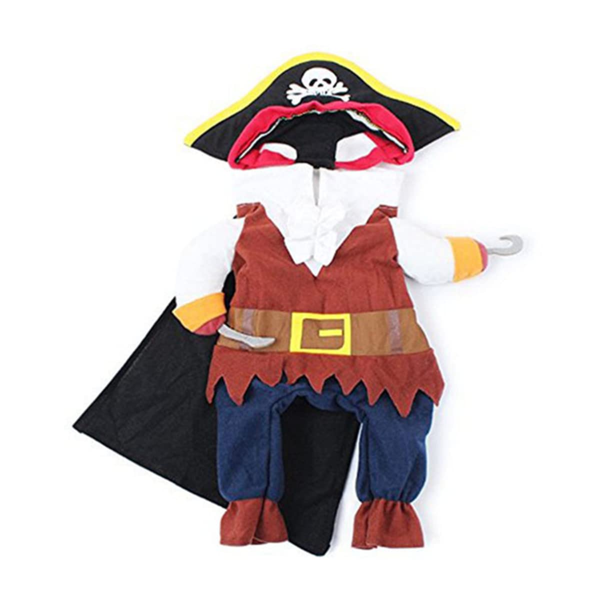 POPETPOP 3piezas Disfraz De Pirata para Mascotas Traje De Ropa para Perros y Gatos para Fiestas y Eventos Incluye Sombrero para Halloween y Ocasiones Especiales