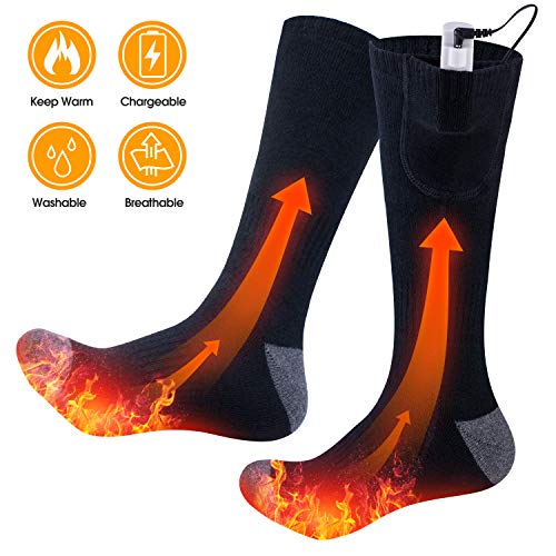 Heated Socks Electric Winter Warm Socks Rechargeable Battery 3 Heating Settings Thermal Socks