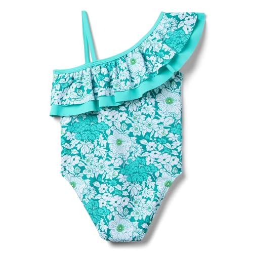 Janie and Jack Girls' Floral Shoulder One-Piece Swim (Toddler/Little Big Kid)2