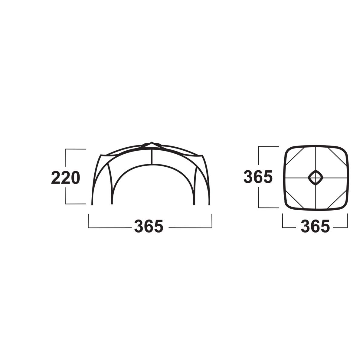 Husky CARPA PLEGABLE, COBERTIZO para Lluvia BROOF L*, toldo, cenador Jardin
