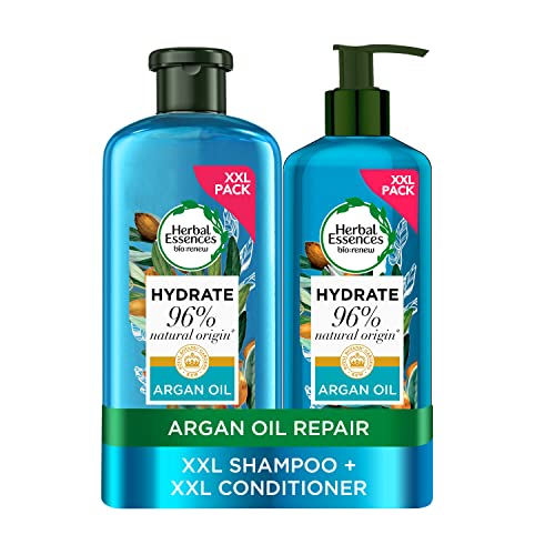 Herbal Essences Argan Oil of Morocco Vegan Shampoo und Haarspülung Haarreparatur-Set für trockenes, geschädigtes Haar, Ein Set natürlicher Haarprodukte, 1145 ml Cover