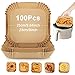 Produktbild Backpapier für heißluftfritteuse,23cm Airfryer Backpapier Quadrat Luftfritteuse Pergamentpapier,Backpapier Airfryer für XXl Philips,COSORI, Heißluftfritteuse,Princess Airfryer