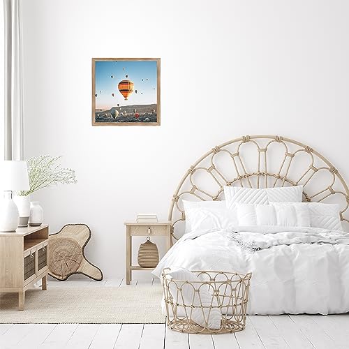 Image of JCJMY 13x13 Picture Frame Rustic Brown for Wall Hanging, Wall Mounting Horizontally or Vertically, 13 x 13 Square Wall Gallery Poster Photo Frame with Shatter Resistant Plexiglass, Rustic Brown