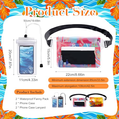 Set de 4 Bolsas Secas Impermeables, 2 Bolsas de Cintura + 2 Fundas para Teléfono miniatura 2