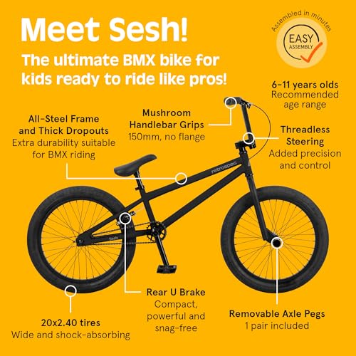 Retrospec Sesh 20” Kids BMX Bike – Freestyle Youth Bicycle