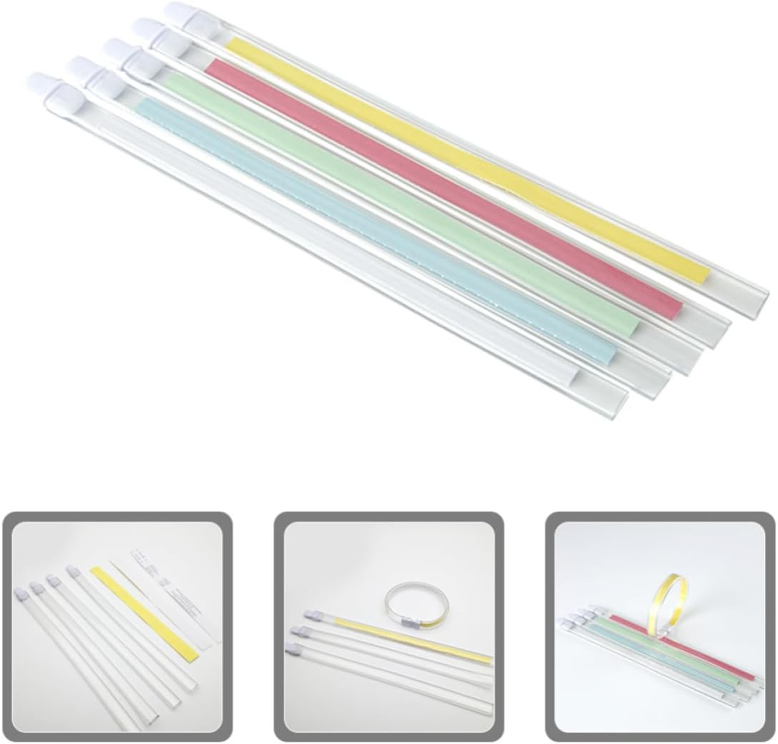 20pcs Adjustable Id Wristbands for Hospital Use with Writable Paper Insert Plastic Bands Prevent Elderly Patients from Getting Lost Minimalist Design Random Color