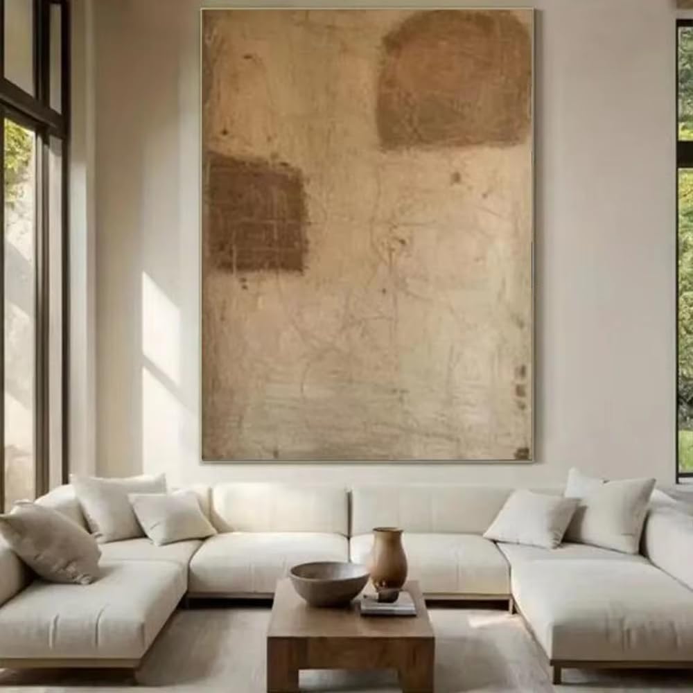 AEFOUU Canvas Wall Art Print Modern Fashion Painting Abstract City Wall Art Living Room Picture Geometric Shape Square Home Decor(20x35cm/8x14in/Frameless)