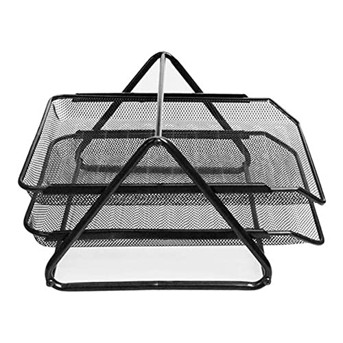 Organizador Documento Duplo Bandeja Escritorio Suporte Mesa Home Office Trabalho Arquivo Papel Folha