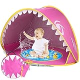 iGeeKid Baby Beach Tent Pop Up Shark Baby Pool Tent with Portable Sun Shelter Tent UPF 50+ UV...