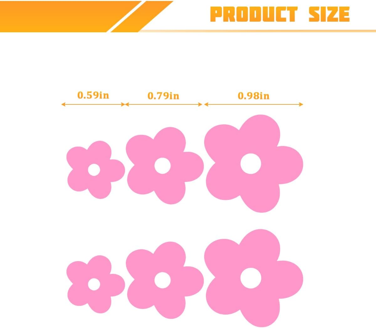 Zpana Floral Car Rearview Mirror Stickers, 6Sheets Cute Flower Anti-Scratch Vehicle Rearview Mirror Decals, Funny Aesthetic Auto Interior Decorative Sticker, Universal for SUV Sedan Truck (Pink) image 2