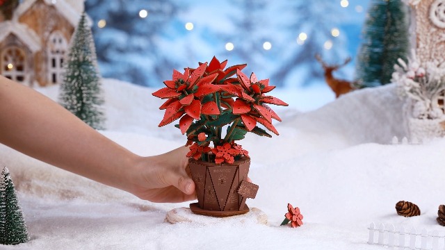 Amazon.com: ROBOTIME 3D Wooden Poinsettia Puzzle - with Flower Pot
