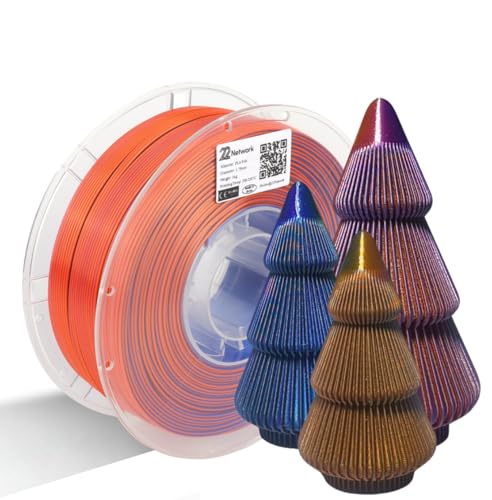 22 Network Silk PLA Filament 1.75mm 1KG Spool (2.2lbs), 62 Colors for...