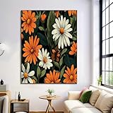 【Sans Cadre Taille Du Poster En Toile】 Ce Poster D'Art Murale Unframed Dans Le Style Vintage Fleurs Plantes Mesure 40×60 cm . Nous Avons Laissé Une Bordure Blanche De 2 Cm Sur Chaque Côté De La Toile. Vous Pouvez Choisir Votre Propre Cadre Pour Personnaliser Votre Décoration Ou L’Accrocher Directement,Pour Profiter Pleinement De L'Expérience DIYespace