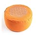 Yogakissen Blume des Lebens Meditationskissen Orange Rund 30 cm Hoch 15 cm | Waschbarer Bezug aus Baumwolle | Lebensblume Yoga Sitzkissen Meditation | Esoterik Geschenke günstig kaufen