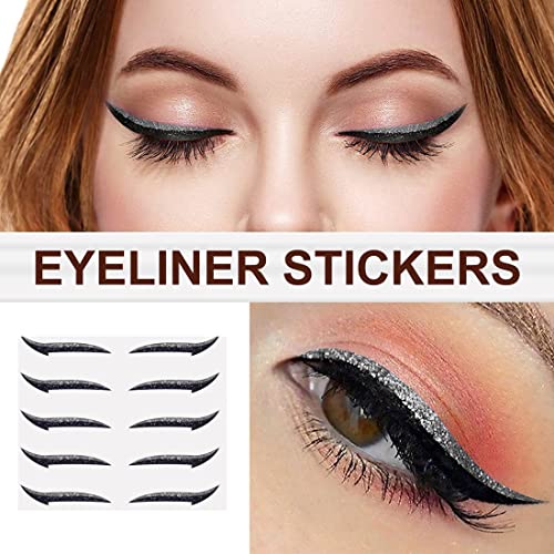 Zeayebsr Adesivi per eyeliner, 5 paia di adesivi