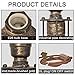 DEC LUCE DECOLUCE LIGHTING Small Vintage Industrial Steampunk Table Lamp, Mini Retro Gold Brass Metal Pipe Nightlights Desk Lamp for Bedside Bedroom Living Room Kids Room Decor(No Bulbs)