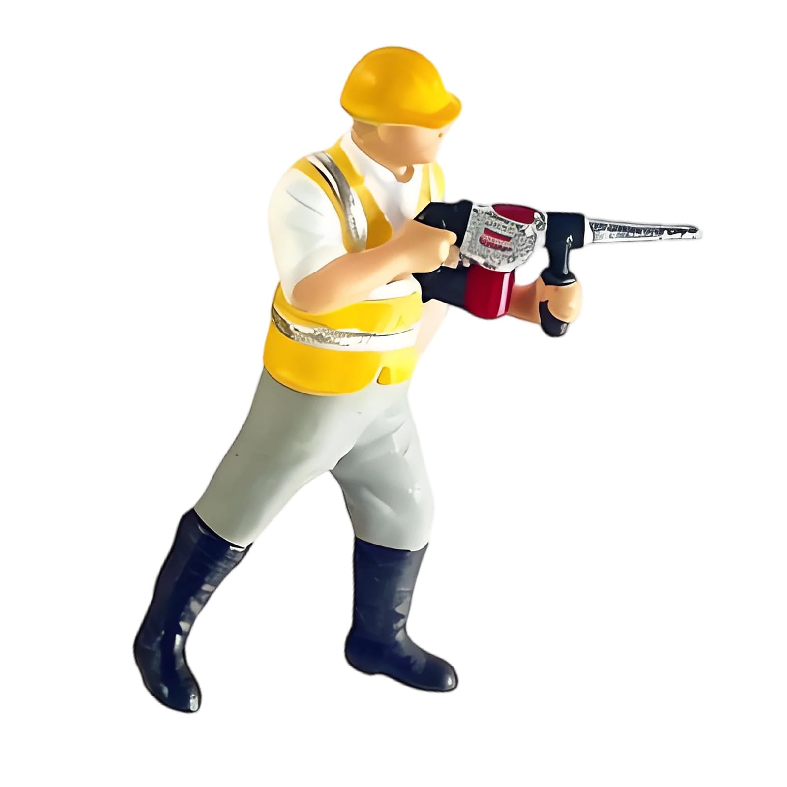 Msioytog Precisions 1: 64 Construction Building Worker Miniature Model Ideal for Architectural Scene and Hobbyists Ornaments Gift Collectible Construction Worker Model