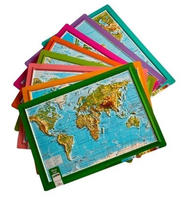 Gürbüz Publications 26003 Atlas del mundo en relieve A4