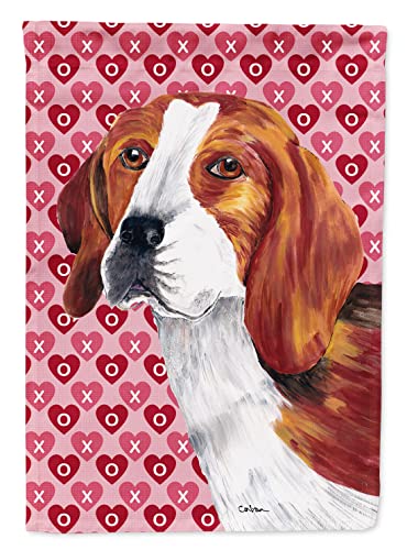 Drapeau Beagle pour maison en toile multicolore grand format style Saint-Valentin