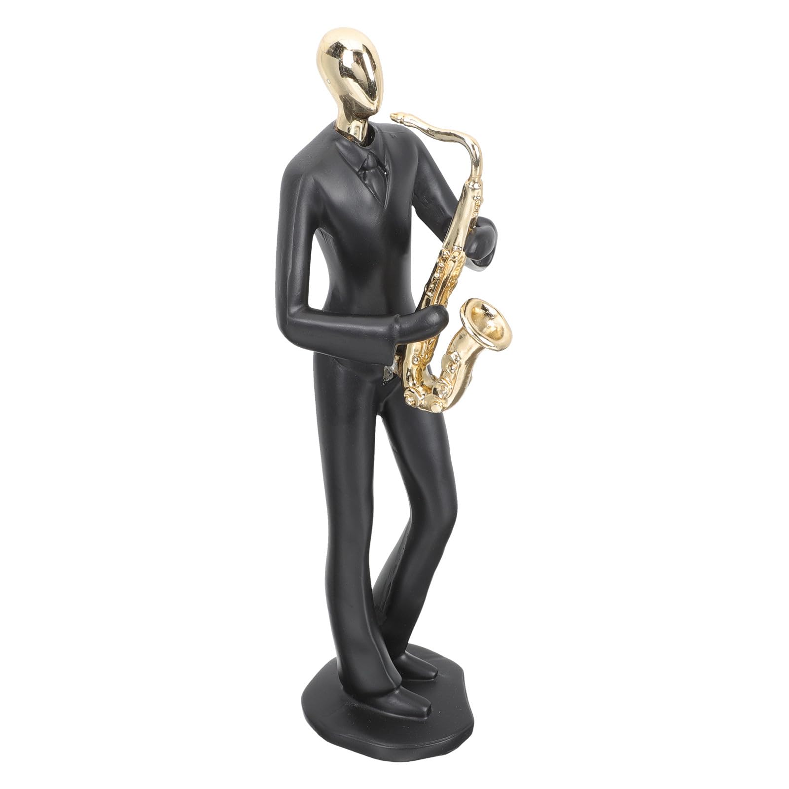 Saxophone décoratif en résine dorée avec une finition artistique haute qualité