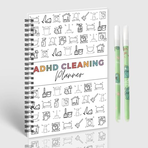Pawnoc Cleaning Planner, Daily Weekly Monthly Chore Chart, Household Cleaning