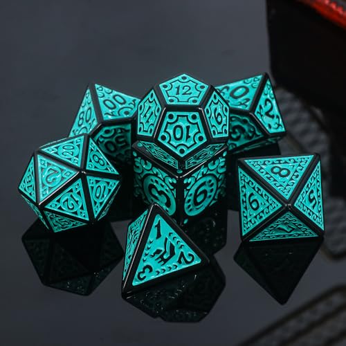 Epic Forge-Set of 7 Dice in Box - Magic Flame Teal - Image 2