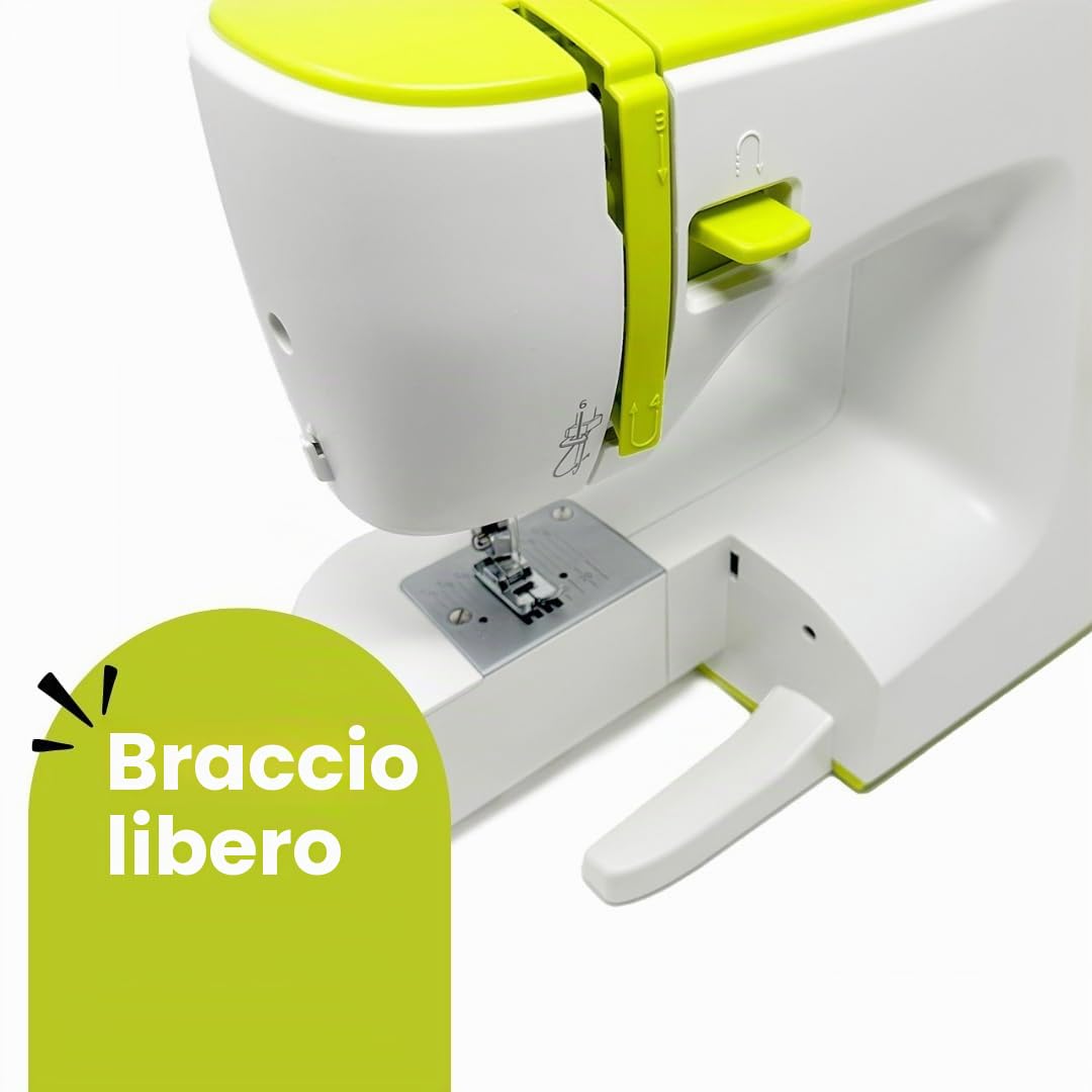 NECCHI K408A - Macchina da cucire design italiano, facile da usare e leggera, ideale per principianti