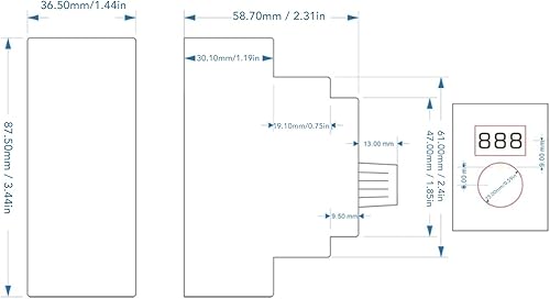 Miniatura 4 de Generador de señal 4-20mA - Generador de señal de corriente de pantalla digital con montaje en riel DIN, simulador de señal analógica para