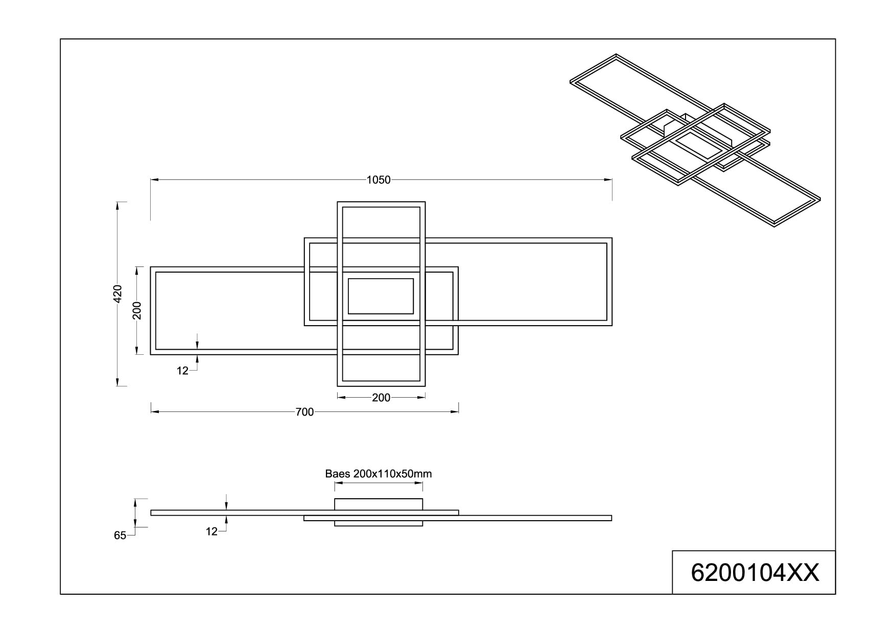 Trio Leuchten LED Deckenleuchte Irvine 620010407, Metall Nickel matt, inkl. 60 Watt LED, Fernbedienung, Dimmer, Nachtlicht