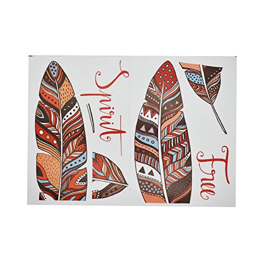 Maydahui Vinyl Waterproof Native American Indian Feather Decal Sticker (20.6*20.6 Inch) Full Spirit Quotes Wall Decals For Car Laptop Wall Window #TOP6