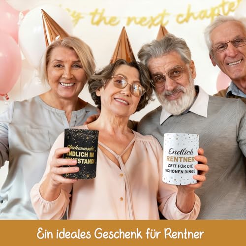 COMOOKA 26 Stck. Ruhestand Geschenk Aufkleber für Verpackung Renteneintritt Geschenk Männer Frauen Sticker mit Sprüche Abschiedsgeschenk Kollegen Rente Rentner Rentnerin