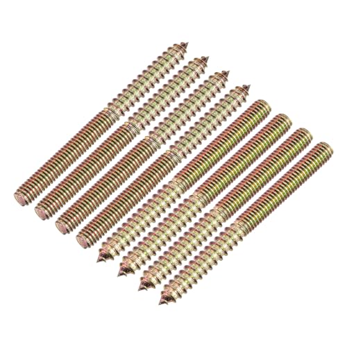 Image of uxcell 5 /16-18x3-3 /4 Hanger Bolts, 16pcs Double Ended Screws Wood Dowel Screws for Furniture