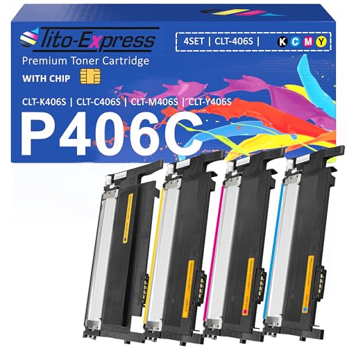 CLT-P406C CLT-406S Toner compatible avec Samsung CLP-360 CLP-365 CLX-3305FN CLX-3305FW CLX-3305W Xpress C460W C460FW C410W C467W CLT-K406S CLT-Y406S CLT-C406S...