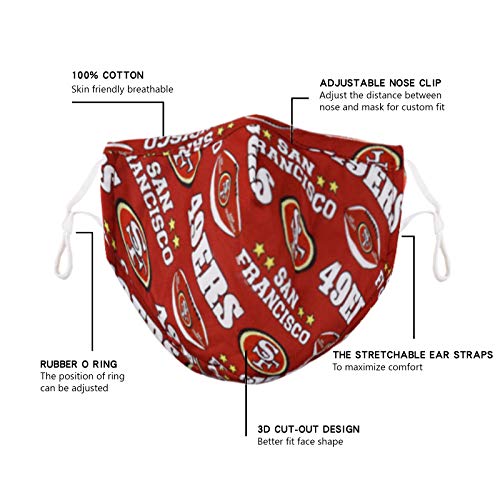 image for YUESUO Fashion Cotton Face_Mask Reusable for Women Men,Washable Design