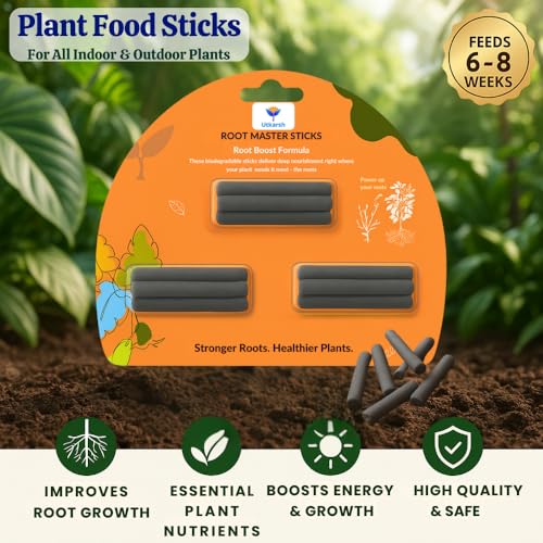 Image of Utkarsh Plant Food Root Sticks for Healthy Roots - Combo Pack of 2 | Natural & Organic Nutrition for All Indoor & Outdoor Home Garden Plants | Multi-Purpose Natural Plant Growth Booster