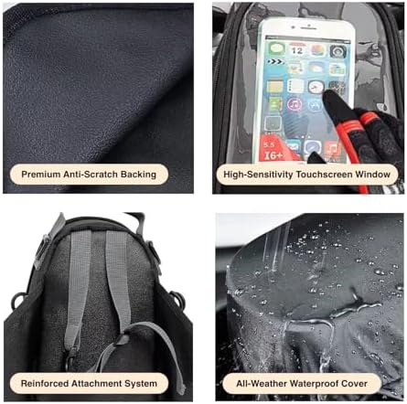 Keiti Magnetic Tank Bag for Motorcycles Universal Phone Holder Water Resistant Gas Tank Pouch (TB-02K) image 5